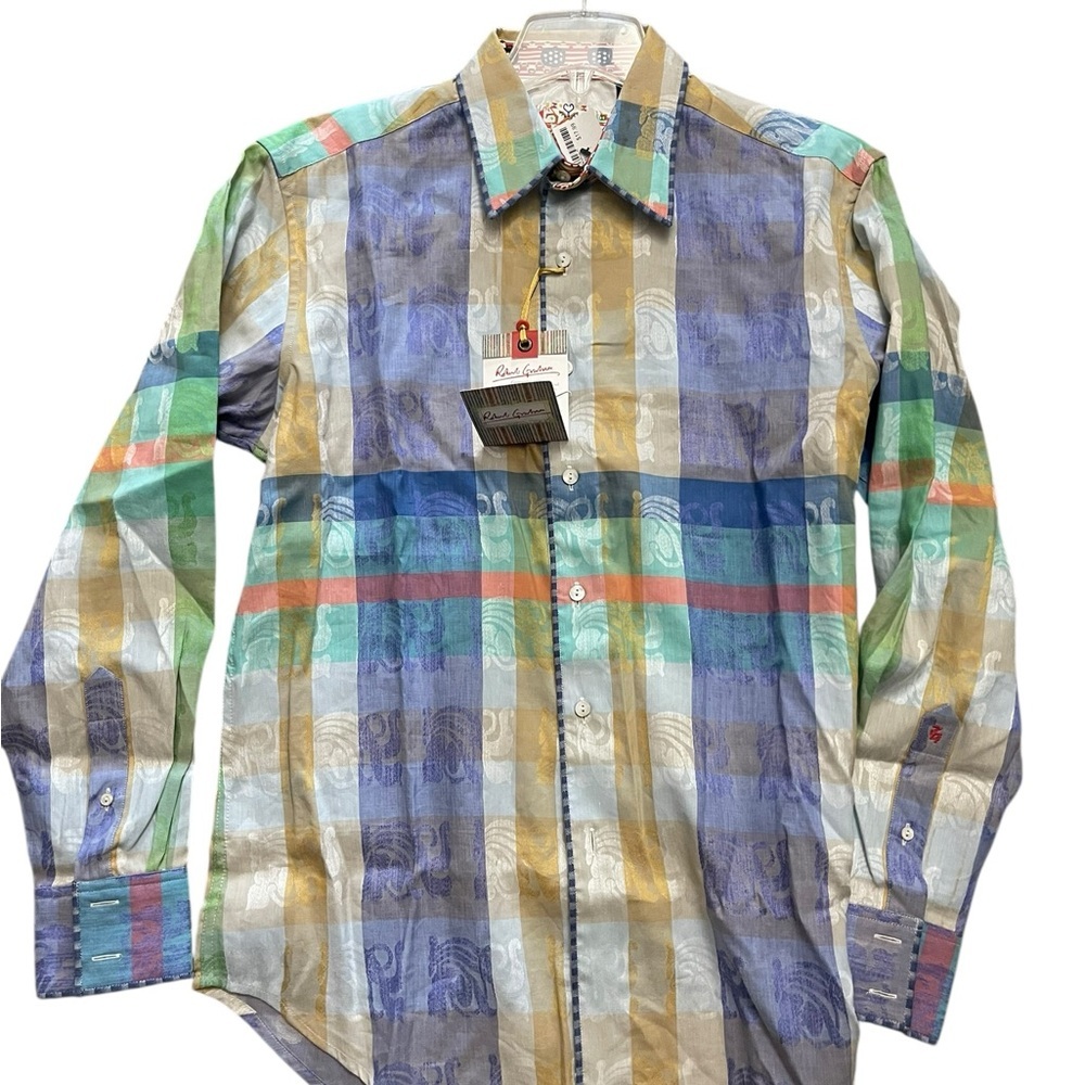 Robert Graham Men’s Multicolor Plaid Button-Up Shirt size M